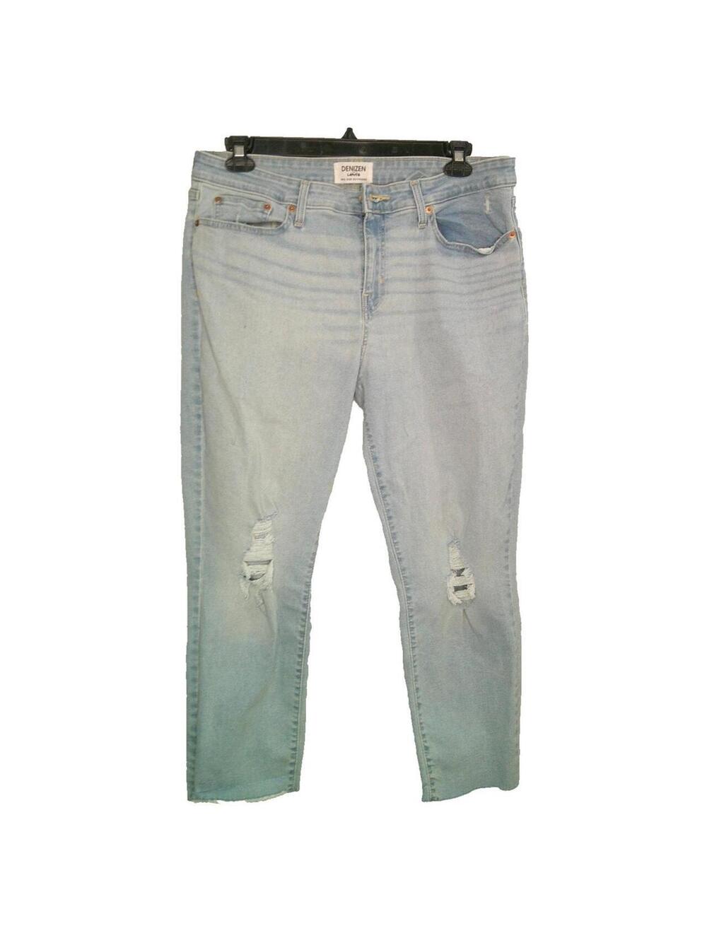 Denizen from Levi's Mid Rise Boyfriend Light Wash Distressed Jeans